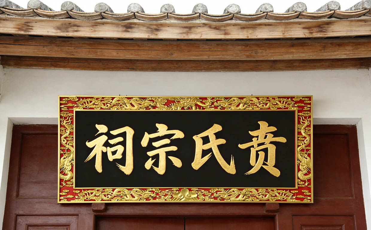贲氏宗祠牌匾对联定制